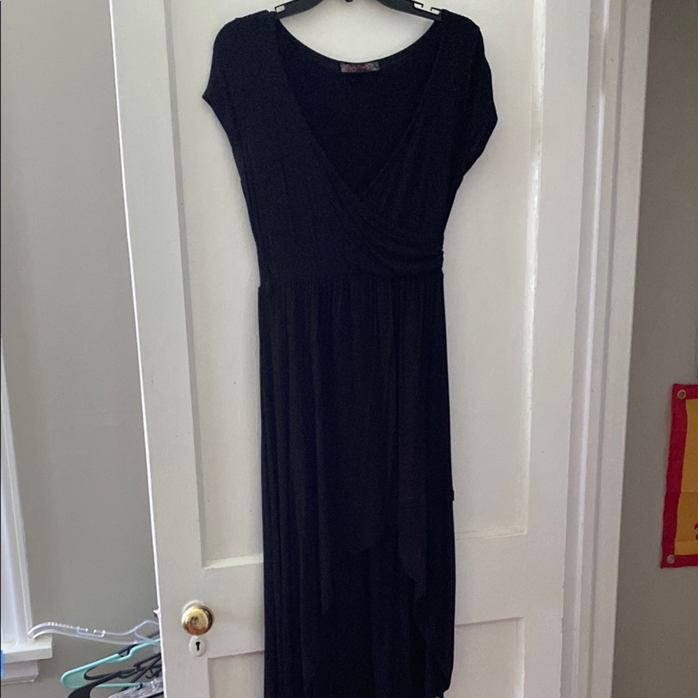 Body Central Blue V-Neck High Low Sundress
